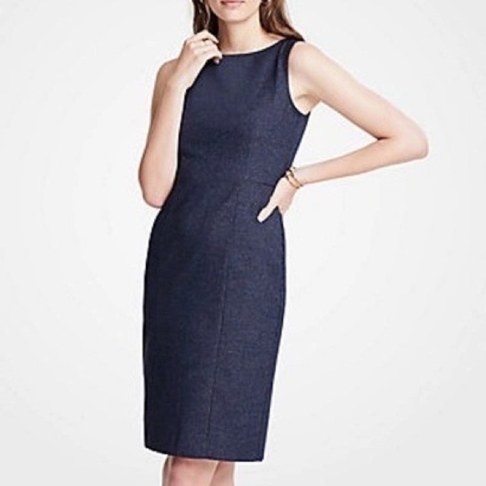 Ann Taylor Navy Sheath Dress (Like New)